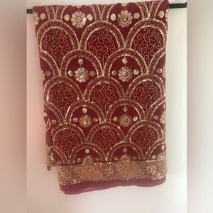 Beautiful Red Women Saree